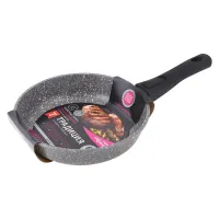 Сковорода с антипригарным покрытием 22 см съемная ручка Мрамор индукция ТМ Традиция