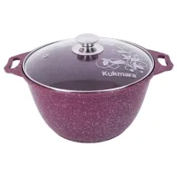 Кастрюля с антипригарным покрытием литая 3 л стеклянная крышка Trendy Style Mystery KUKMARA