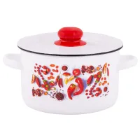 Кастрюля эмалированная цилиндрическая Паприка 1.5 л – TM Appetitе