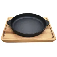 Сковорода порционная чугунная с 2 ручками на подставке MY REAL IRON COOK 16 см