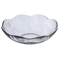 Тарелка стеклянная 19 см глубокая BLACK DIAMOND - Стекло Дымка