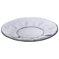 Тарелка стеклянная 20 см плоская BLACK DIAMOND - Стекло Дымка