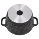 Кастрюля с антипригарным покрытием литаястеклянная крышка Грация черный/серебро ТМ KUKMARA 3.5 л
