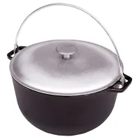 Казан чугунный походный с алюминиевой крышкой 20 л ТМ Гардарика