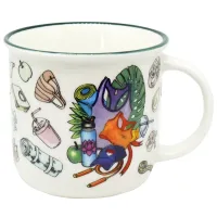 Кружка фарфоровая 390 мл цилиндр Fitness 2 ТМ Rainbow