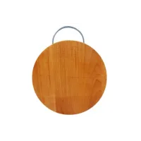 Доска разделочная Бук 25х1,6 см круглая мет/руч