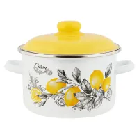 Кастрюля эмалированная цилиндрическая CITRON 2 л ТМ Appetite