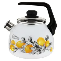 Чайник эмалированный сферический 3 л со свистком CITRON ТМ Appetite