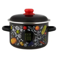 Кастрюля эмалированная цилиндрическая Healthy Food 5.5 л ТМ Appetite