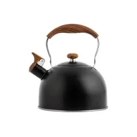 Чайник из нержавеющей стали со свистком, ручка soft-touch черн TM Appetite 2.5 л