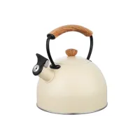 Чайник из нержавеющей стали со свистком бежевый TM Appetite 2.8 л