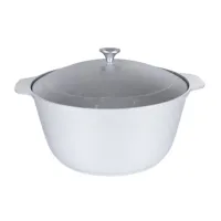 Кастрюля-жаровня алюминиевая литая 5 л, алюминиевая крышка ТМ KUKMARA