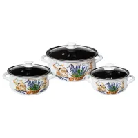 Набор эмалированной посуды из 3 предметов Сбор трав -1 Экстра - КМЗ