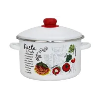 Кастрюля эмалированная цилиндрическая Паста 2 л мет/об