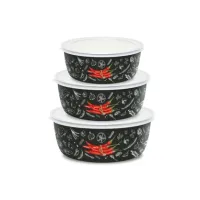 Набор мисок эмалированных 3 предмета Chilli пласт/кр ТМ Appetite
