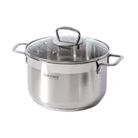 Кастрюля из нержавеющей стали со стеклянной крышкой 4.5 л ORION ТМ KUKMARA