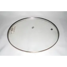 Крышка стеклянная метал/обод усил/пар 22 см TM Традиция