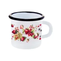 Кружка эмалированная Ягодки 400 мл ТМ Appetite