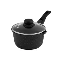 Кастрюля-ковш с антипригарным покрытием литой 1.3 л съемная ручка стеклянная крышка Оптима ТМ Традиция