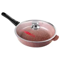 Сковорода с антипригарным покрытием литая 28 см съемн/руч стекл/кр Шоколад ТМ Горница