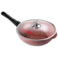Сотейник с антипригарным покрытием литой 26 см съемн/руч стекл/кр Шоколад ТМ Горница