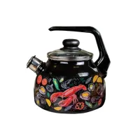 Чайник эмалированный 3 л со свистком Лобстер ТМ Appetite