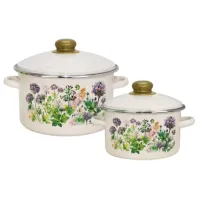 Набор эмалированной посуды 2 предмета Адель