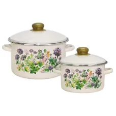Набор эмалированной посуды 2 предмета Адель