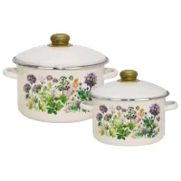 Набор эмалированной посуды 2 предмета Адель цил (3,0л; 5,5л)