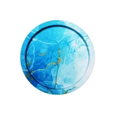 Поднос жесть десертный Голубой мрамор НИКИС ПД-1