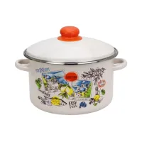 Кастрюля эмалированная цилиндрическая Греческая кухня мет/об 4 л