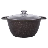 Кастрюля с антипригарным покрытием со стеклянной крышкой ТМ KUKMARA 3 л