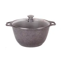 Кастрюля с антипригарным покрытием со стеклянной крышкой ТМ KUKMARA 4 л