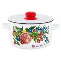 Кастрюля эмалированная цилиндрическая Конфитюр 1.5 л ТМ Appetite