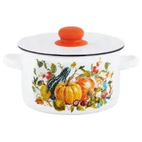 Кастрюля эмалированная цилиндрическая Осень 1.5 л ТМ Appetite