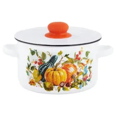 Кастрюля эмалированная цилиндрическая Осень 1.5 л ТМ Appetite