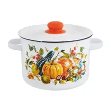 Кастрюля эмалированная цилиндрическая Осень 2.9 л ТМ Appetite