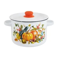 Кастрюля эмалированная цилиндрическая Осень 4.5 л ТМ Appetite