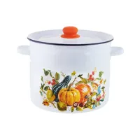 Кастрюля эмалированная цилиндрическая Осень 9 л ТМ Appetite