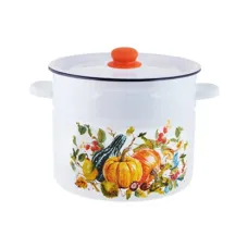 Кастрюля эмалированная цилиндрическая Осень 9 л ТМ Appetite