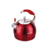 Чайник из нержавеющей стали со свистком 3 л RED ТМ KUKMARA