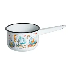 Ковш эмалированный цилиндрический 1.5 л без/кр Золотая рыбка