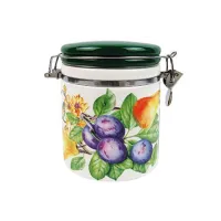 Банка керамическая круглая 600 мл с клипсой Дюшес ТМ Appetite