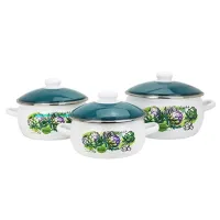 Набор эмалированной посуды 3 предмета Артишок