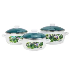 Набор эмалированной посуды 3 предмета Артишок