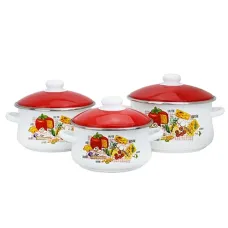 Набор эмалированной посуды 3 предмета Сыры тор