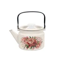 Чайник эмалированный 2 л Букет пионов