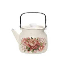 Чайник эмалированный 3.5 л Букет пионов