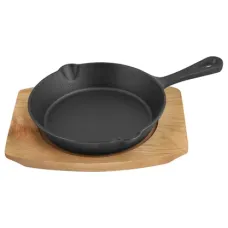 Сковорода порционная чугунная лит/руч 18 см на подставке TM MY REAL IRON COOK