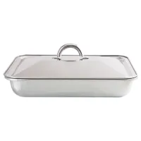 Противень из нержавеющей стали прямоугольный 40х30х7 см нерж/кр
